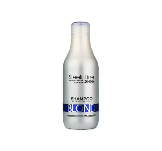 STAPIZ SLEEK LINE BLOND SHAMPOO FOR BLOND GRAY AND BLEACHED HAIR WITH SILK 300ML