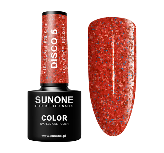 SUNONE COLOUR UV/LED GEL POLISH DISCO 5 5G 