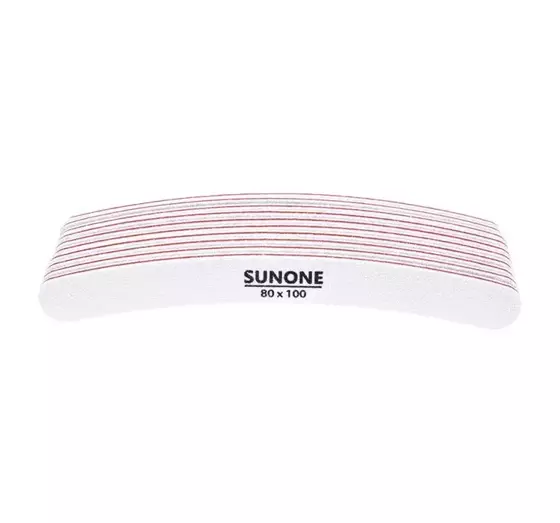 SUNONE SET OF NAIL FILES BANANA 80/100 10 PCS