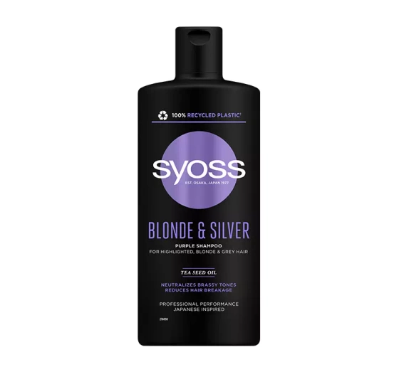 SYOSS BLONDE & SILVER SHAMPOO FOR LIGHTENED GRAY AND BLONDE HAIR 440ML