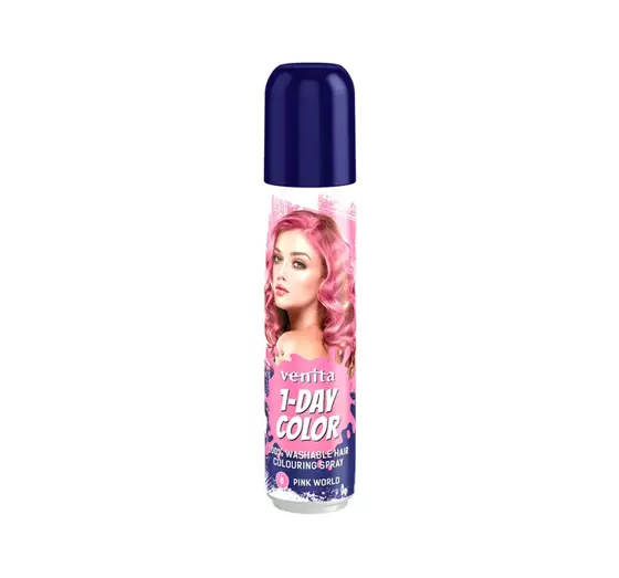 VENITA 1-DAY COLOR WASHABLE HAIR COLOURING SPRAY 8 PINK WORLD 50ML