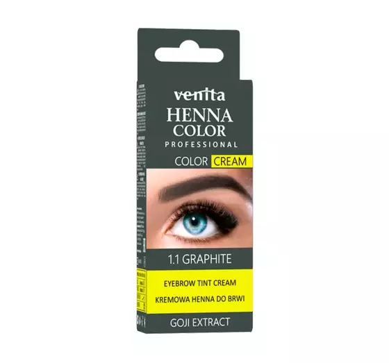 VENITA HENNA COLOR EYEBROW TINT CREAM 1.1 GRAPHITE 15G + 15G