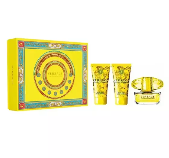 VERSACE YELLOW DIAMOND EAU DE TOILETTE SPRAY 50ML + BALM 50ML + GEL 50ML