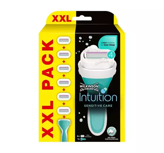 WILKINSON SWORD INTUITION SENSITIVE CARE XXL PACK RAZOR + 5 BLADE REFILLS