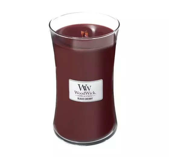 WOODWICK LARGE JAR CANDLE SCENTED BLACK CHERRY 610G 