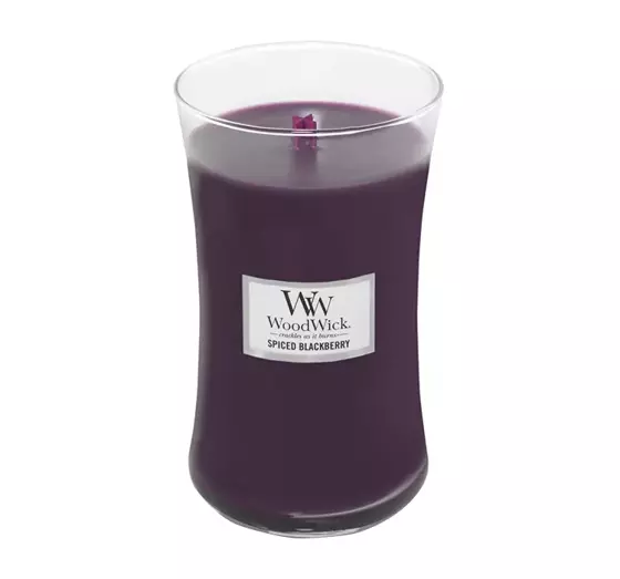 WOODWICK LARGE JAR CANDLE SCENTED CANDLE SPICED BLACKBERRY 610G