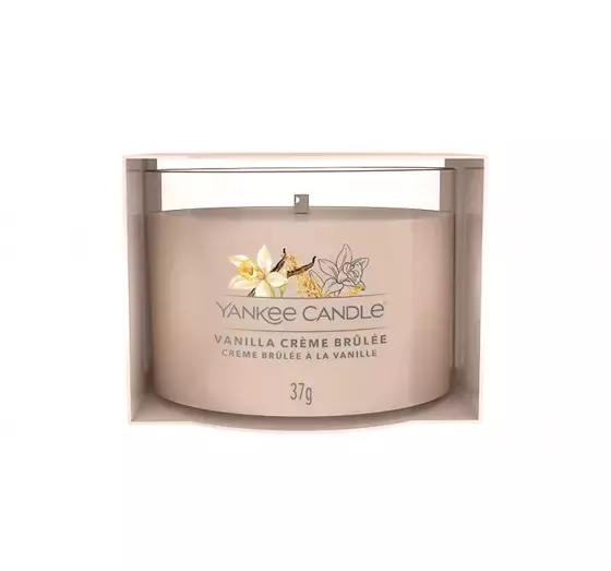 YANKEE CANDLE MINI SCENTED CANDLE VANILLA CRÈME BRÛLÉE 37G