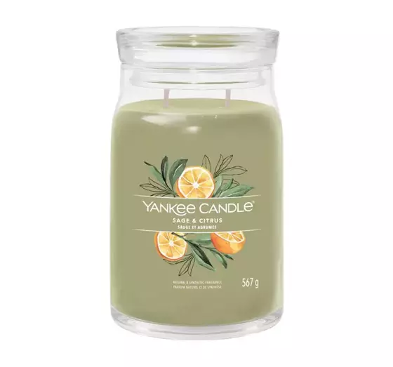 YANKEE CANDLE SIGNATURE SCENTED CANDLE SAGE & CITRUS 567G