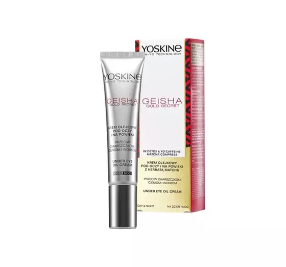 YOSKINE GEISHA GOLD SECRET EYE AND EYELID OIL CREAM WITH MATCHA TEA 15ML