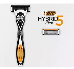 BIC HYBRID FLEX5 MEN'S RAZOR + 1 CARTRIDGE