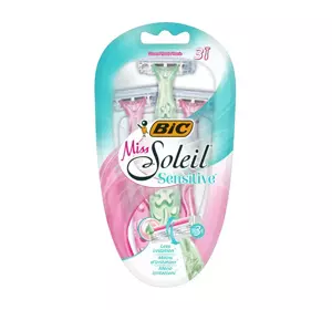 BIC MISS SOLEIL SENSITIVE DISPOSABLE WOMEN'S RAZORS 3 PCS