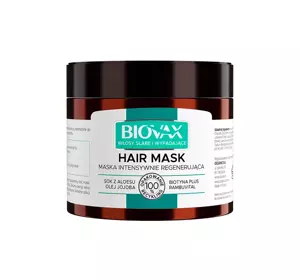 BIOVAX BIOTIN PLUS INTENSIVE REGENERATING MASK ANTI HAIR LOSS 250ML