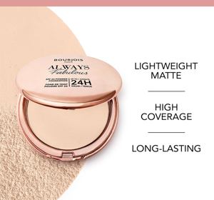 BOURJOIS ALWAYS FABULOUS POWDER FOUNDATION 125 IVORY 7G