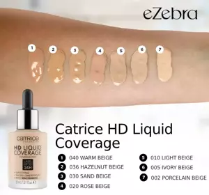 CATRICE HD LIQUID COVERAGE FOUNDATION 010 LIGHT BEIGE 30ML