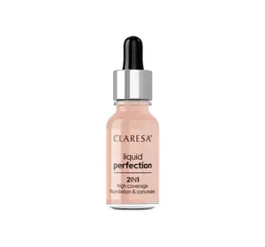 CLARESA LIQUID PERFECTION FACE FOUNDATION 2IN1 104 NUDE 18G