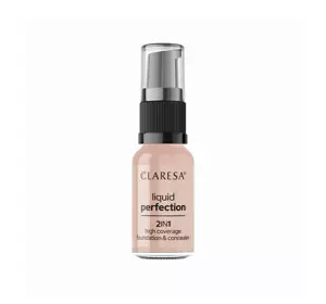 CLARESA LIQUID PERFECTION FACE FOUNDATION 2IN1 104 NUDE 18G