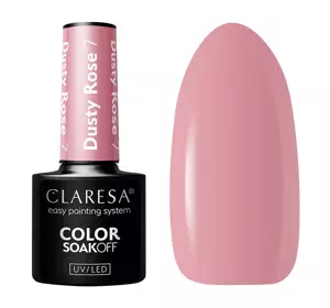 CLARESA SOAK OFF HYBRID NAIL POLISH DUSTY ROSE 7 5G