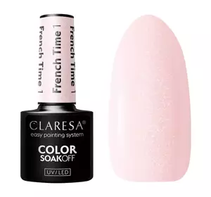 CLARESA SOAK OFF HYBRID NAIL POLISH FRENCH TIME 1 5G