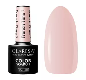 CLARESA SOAK OFF HYBRID NAIL POLISH FRENCH TIME 7 5G