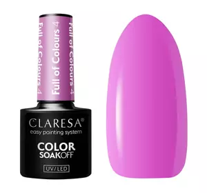 CLARESA SOAK OFF HYBRID NAIL POLISH FULL OF COLOURS 4 5G