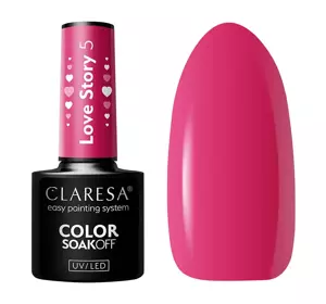 CLARESA SOAK OFF HYBRID NAIL POLISH LOVE STORY 5 5G