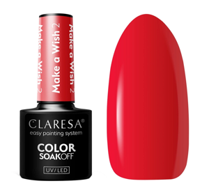 CLARESA SOAK OFF HYBRID NAIL POLISH MAKE A WISH 2 5ML