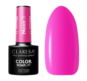 CLARESA SOAK OFF HYBRID NAIL POLISH NEON 11 5G