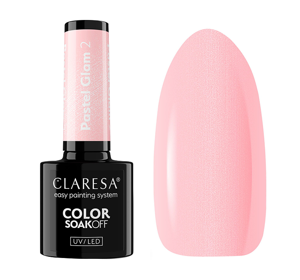 CLARESA SOAK OFF HYBRID NAIL POLISH PASTEL GLAM 2 5G