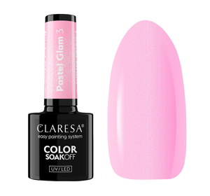 CLARESA SOAK OFF HYBRID NAIL POLISH PASTEL GLAM 3 5G