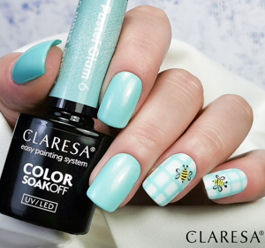 CLARESA SOAK OFF HYBRID NAIL POLISH PASTEL GLAM 6 5G