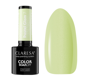 CLARESA SOAK OFF HYBRID NAIL POLISH PASTEL GLAM 7 5G