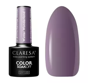 CLARESA SOAK OFF HYBRID NAIL POLISH WINTER WONDERLAND 8 5G