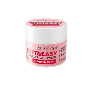 CLARESA SOFT & EASY BUILDER GEL UV/LED GLIMMER PINK 12G