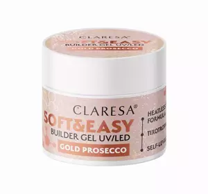 CLARESA SOFT & EASY BUILDER GEL UV/LED GOLD PROSECCO 45G