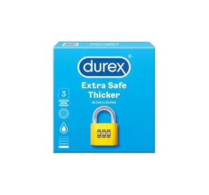 DUREX EXTRA SAFE THICKER CONDOMS 3 PCS