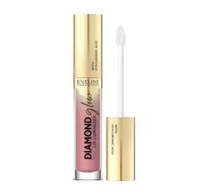 EVELINE DIAMOND GLOW LIP LUMINIZER WATERPROOF TOPCOAT WITH HYALURONIC ACID 04 RASPBERRY SORBET 4.5ML