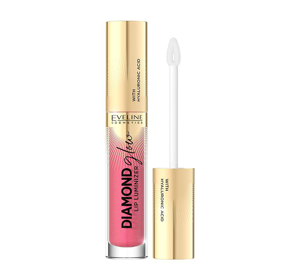 EVELINE DIAMOND GLOW LIP LUMINIZER WATERPROOF TOPCOAT WITH HYALURONIC ACID 09 PEACH DREAM 4.5ML