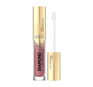 EVELINE DIAMOND GLOW LIP LUMINIZER WATERPROOF TOPCOAT WITH HYALURONIC ACID 11 ROSE NUDE 4.5ML