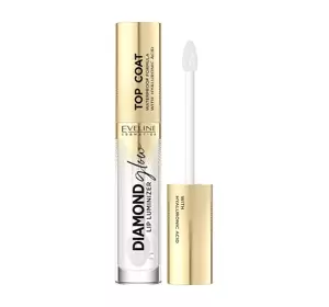 EVELINE DIAMOND GLOW LIP LUMINIZER WATERPROOF TOPCOAT WITH HYALURONIC ACID 4.5ML