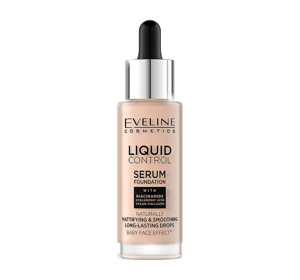 EVELINE LIQUID CONTROL HD FOUNDATION 002 SOFT PORCELAIN 32ML