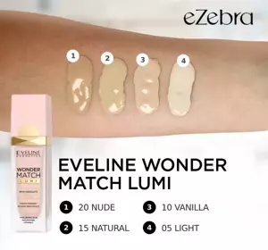 EVELINE WONDER MATCH LUMI LUXURY ILLUMINATING FOUNDATION 10 VANILLA 30ML