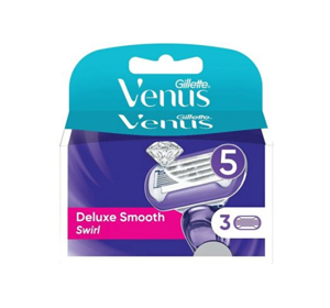 GILLETTE VENUS SWIRL EXTRA SMOOTH BLADE REFILLS FOR WOMEN'S RAZOR 3 PCS