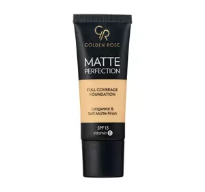 GOLDEN ROSE MATTE PERFECTION FULL COVERAGE FOUNDATION SPF15 W2 35ML