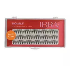 IBRA TUFTS EYELASHES DOUBLE KNOT-FREE BLACK C0.07 10MM