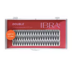 IBRA TUFTS EYELASHES DOUBLE KNOT-FREE BLACK C0.07 11MM