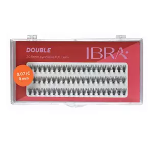 IBRA TUFTS EYELASHES DOUBLE KNOT-FREE BLACK C0.07 8MM