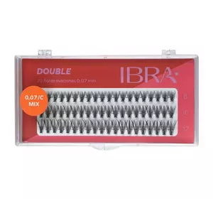 IBRA TUFTS EYELASHES DOUBLE KNOT-FREE BLACK C0.07 MIX