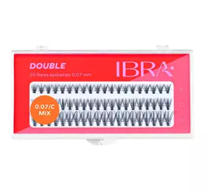 IBRA TUFTS EYELASHES DOUBLE KNOT-FREE BLACK C0.07 MIX