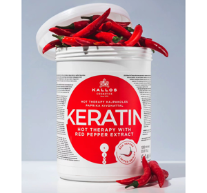 KALLOS KJMN KERATIN HOT THERAPY HAIR MASK HOT PEPPER EXTRACT 1000ML