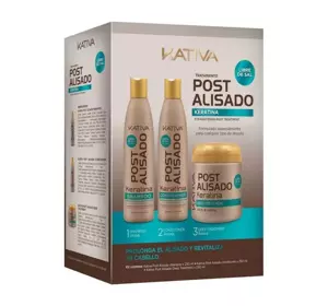 KATIVA POST ALISADO 3 SET AFTER KERATIN HAIR STRAIGHTENING 750ML